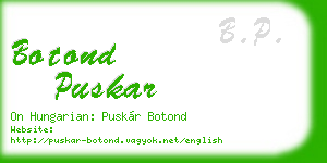 botond puskar business card